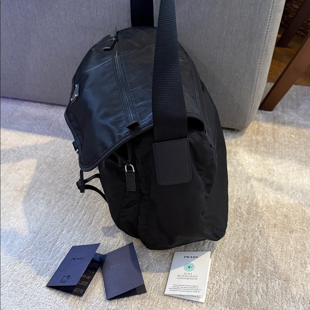 Prada Nylon Messenger Bag in Black - Picture 6 of 6
